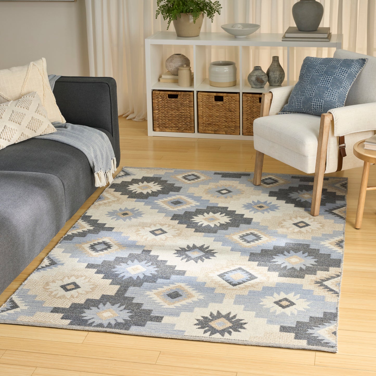 Nourison Copenhagen 8' x 10' Ivory Navy Modern Indoor Rug