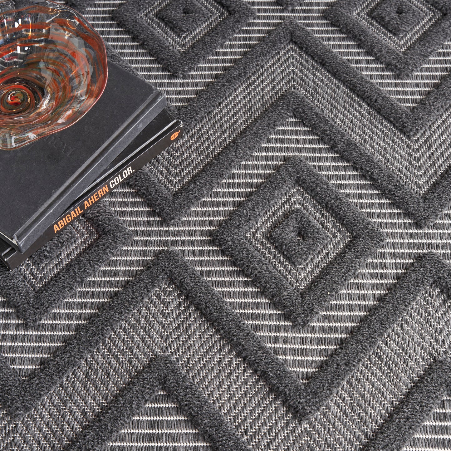 Nourison Versatile 9' x 12' Charcoal Black Modern Rug