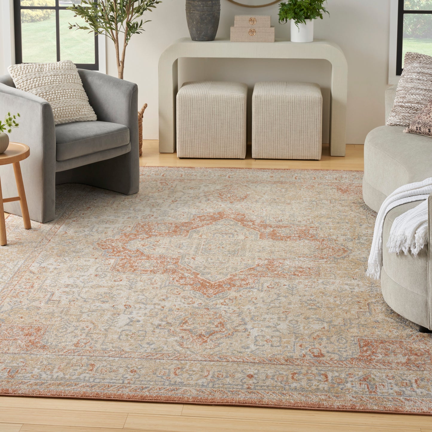 Nourison Nourison Essentials Persian 10' x 14' Beige Rust Vintage Rug