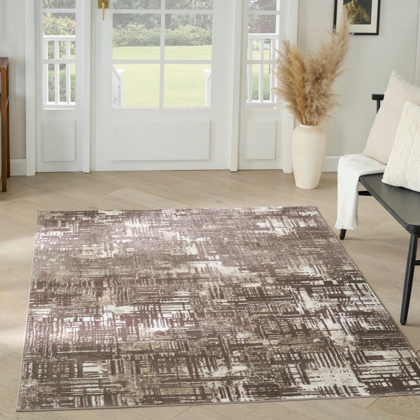 Nourison Dekor 4' x 6' Brown Modern Indoor Rug
