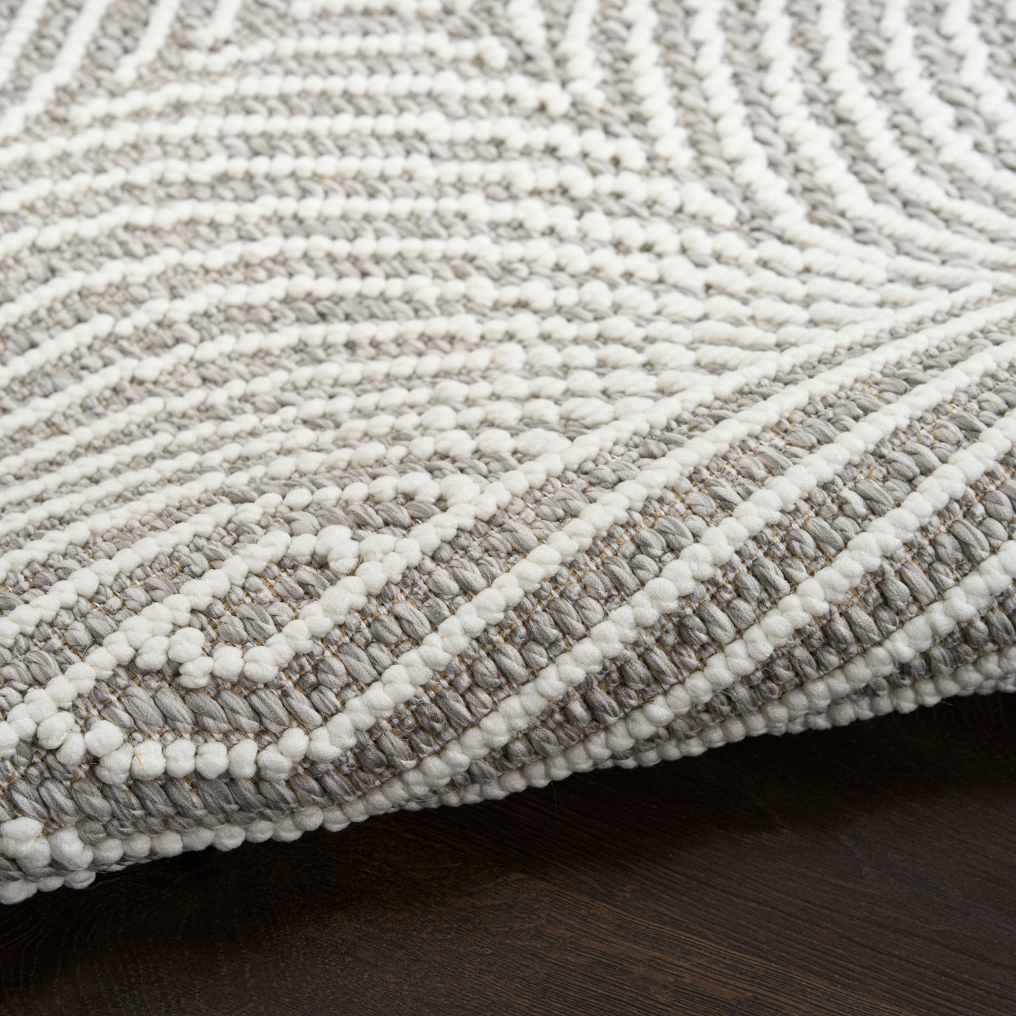Nourison Natural Texture 2'3" x 7'6" Grey Ivory Modern Indoor Rug