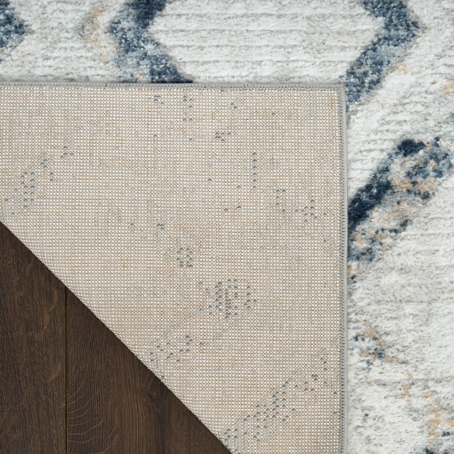 Nourison Dekor 4' x 6' Grey Navy Modern Indoor Rug