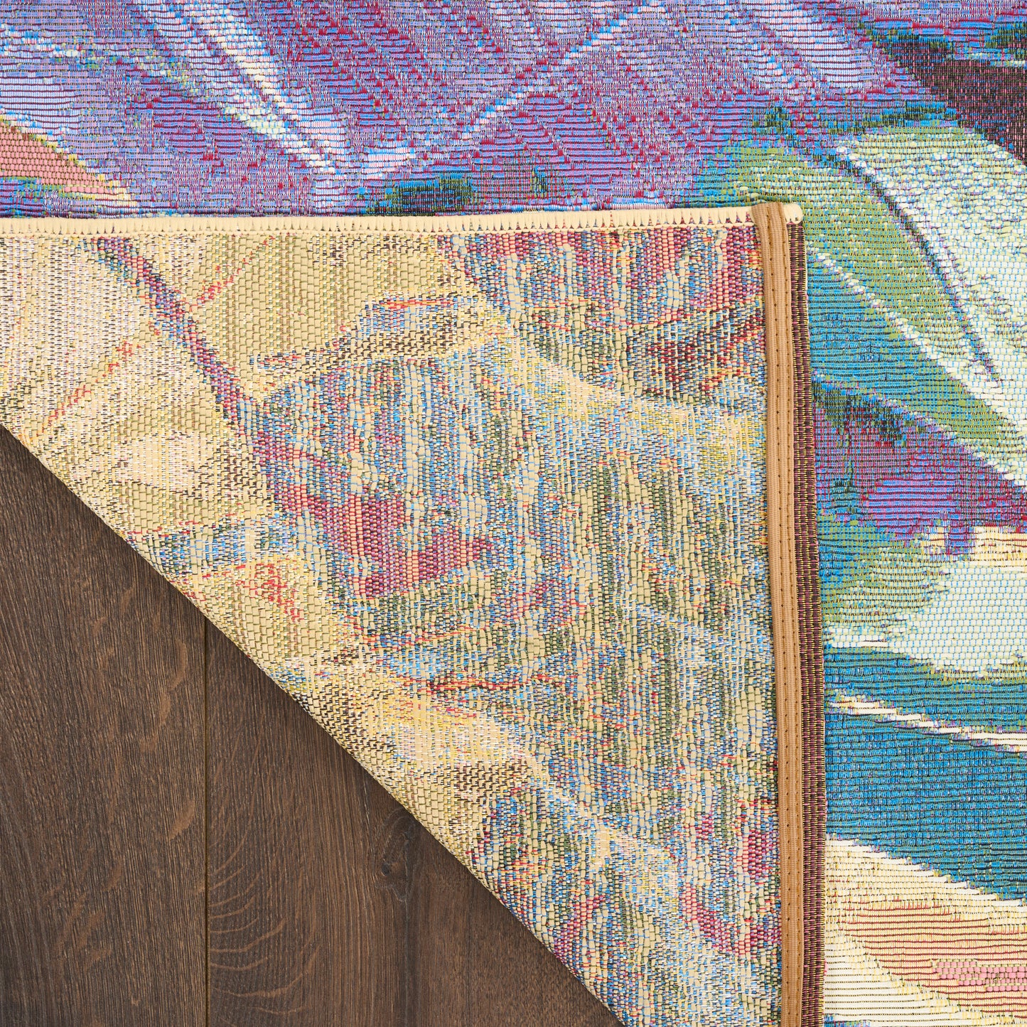 Nourison Color Splash 5'3" x 7'3" Multicolor Tropical Rug