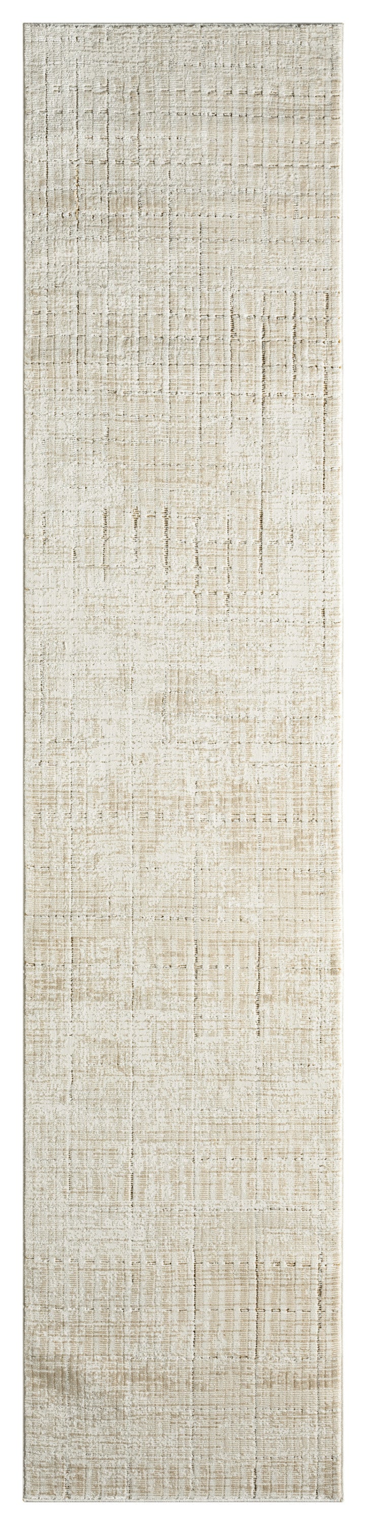 DKNY Grand Street 2'2" x 10' Ivory Beige Modern Indoor Rug