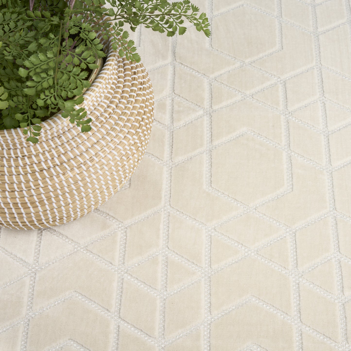 Nourison Washable Charm 9' x 12' Ivory Modern Indoor Rug