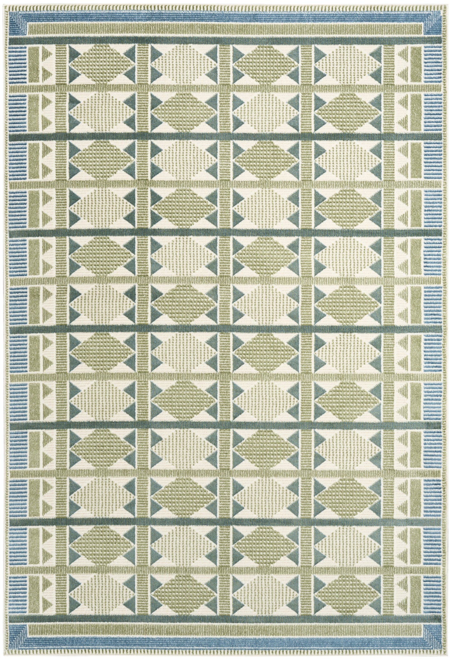 Nourison Nordic 5' x 7' Green Blue Modern Indoor Rug