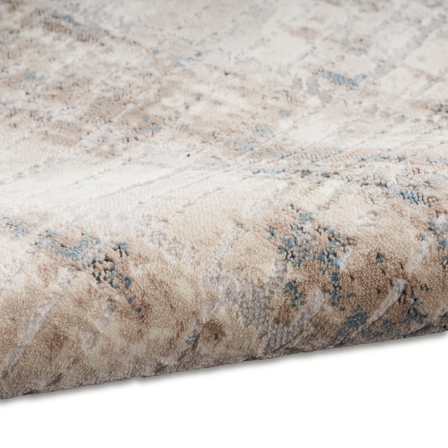 Calvin Klein CK022 Infinity 9' x 12' Ivory Grey Blue Modern Indoor Rug