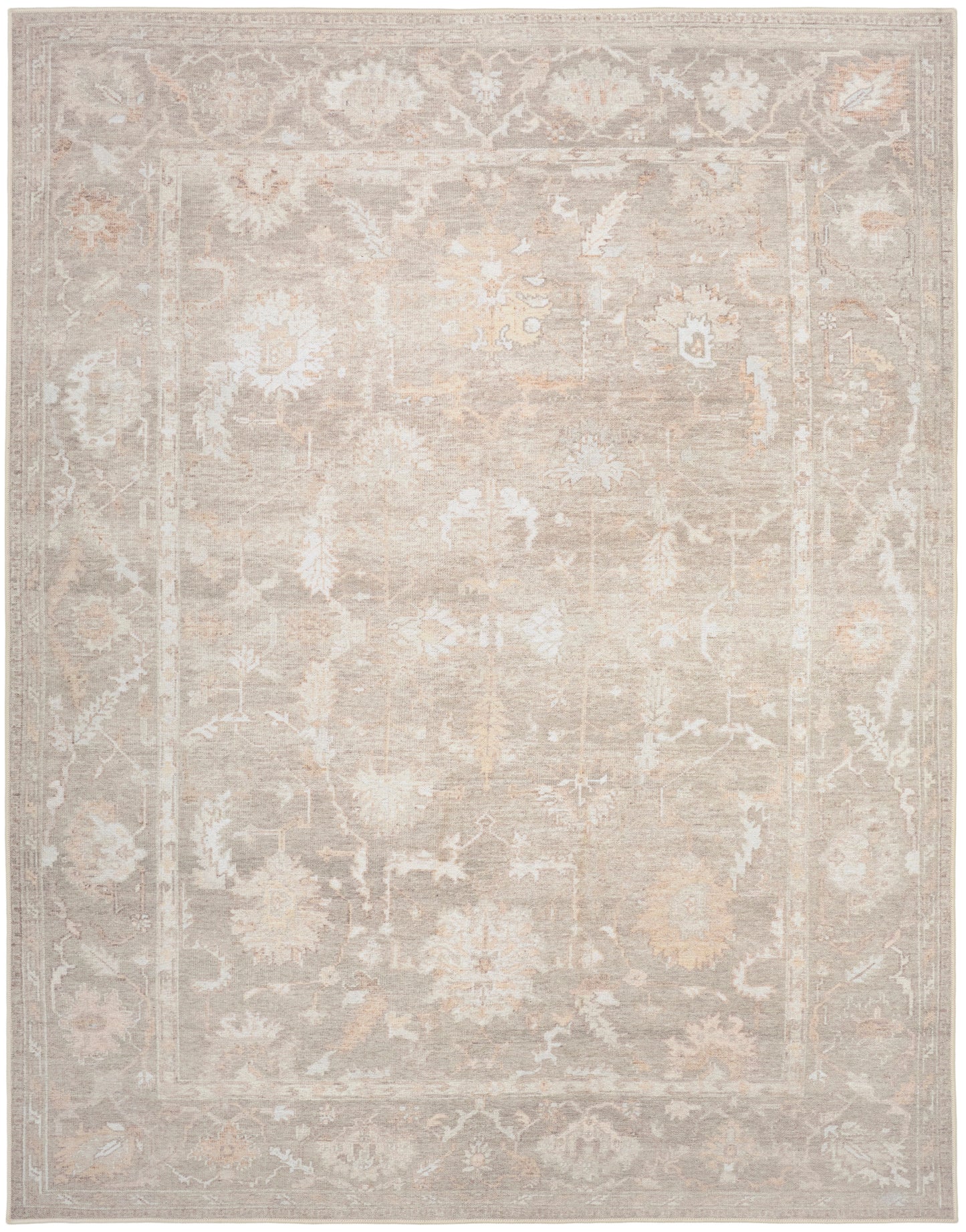 Nourison Vintage Washables 9' x 12' Grey Vintage Indoor Rug