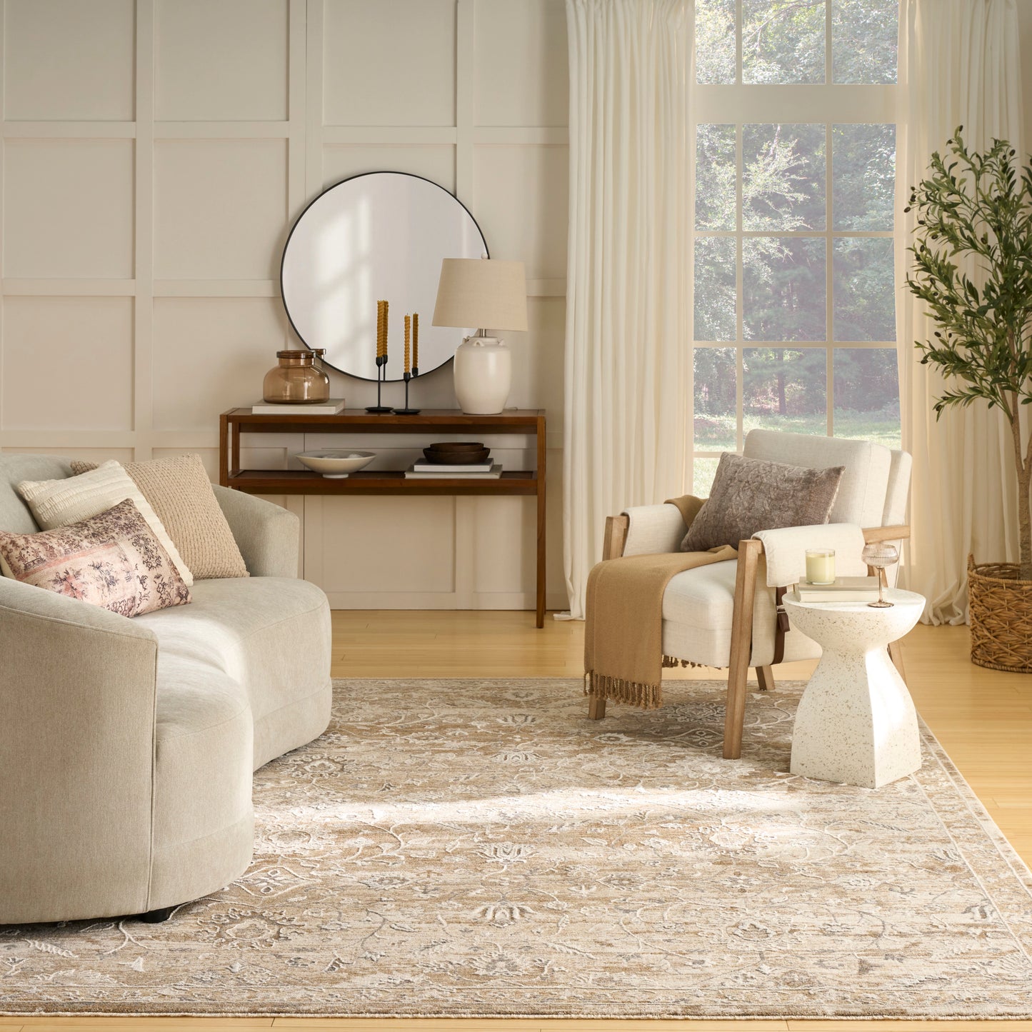 Nourison Retreat 7'10" x 10' Beige Vintage Indoor Rug