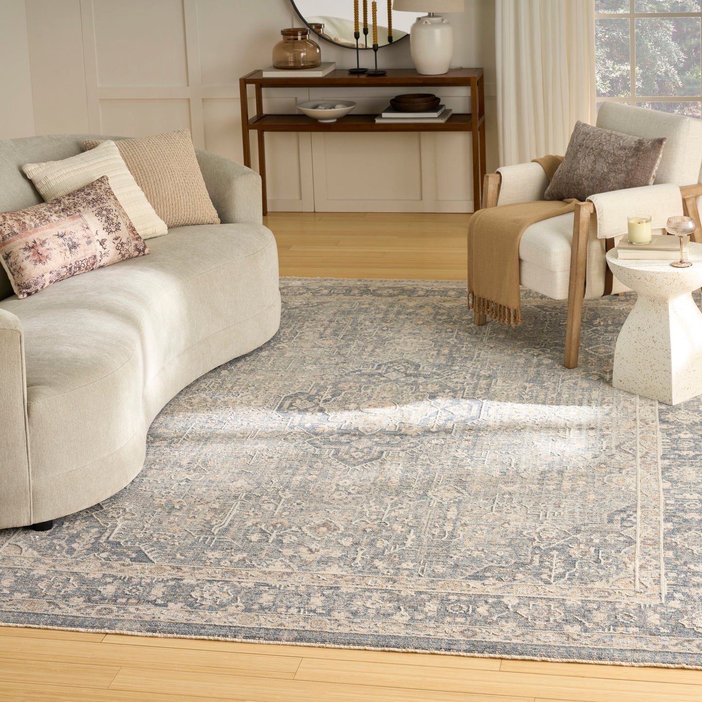 Nourison Retreat 7'10" x 10' Blue Vintage Indoor Rug