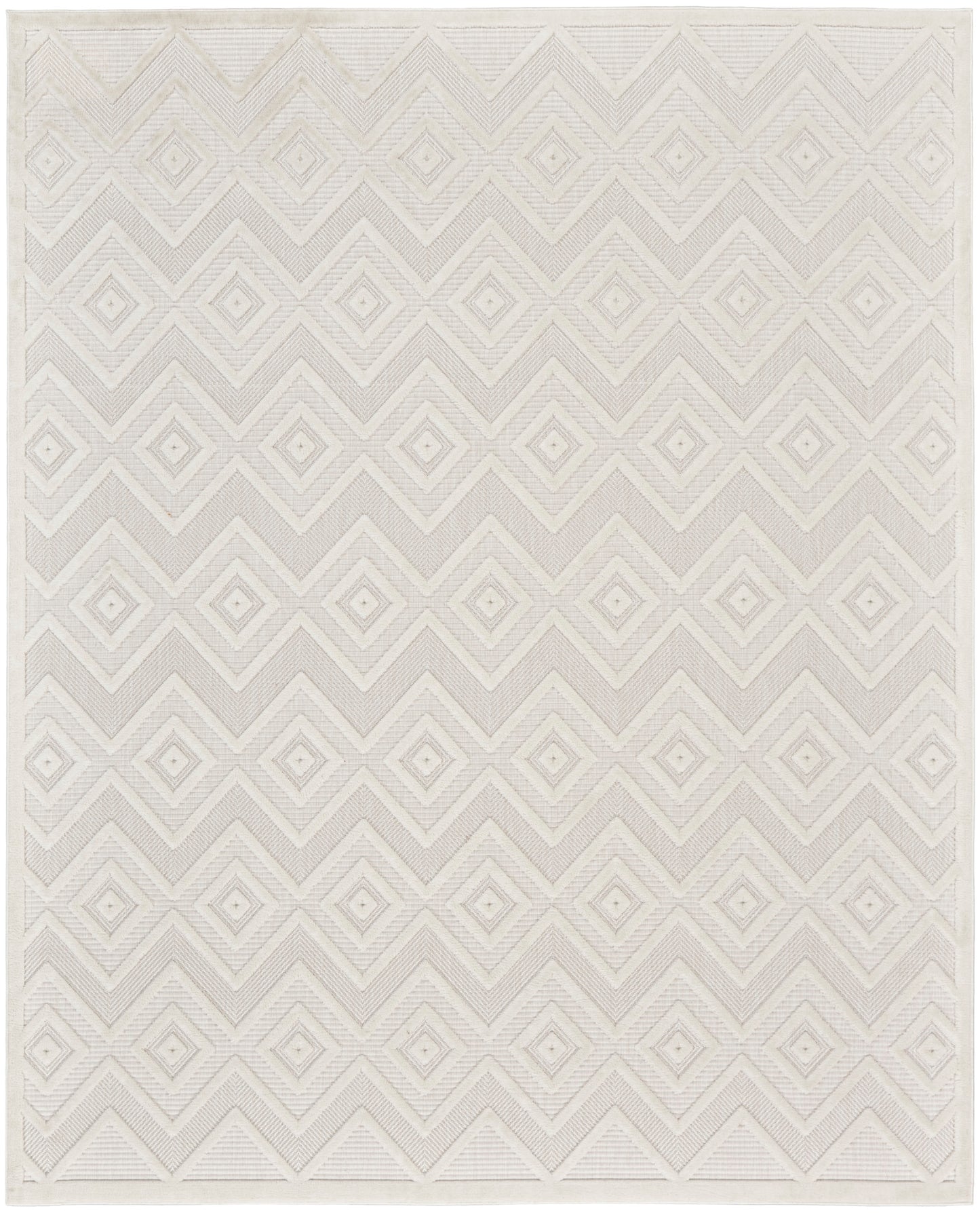 Nourison Versatile 9' x 12' Ivory White Modern Rug
