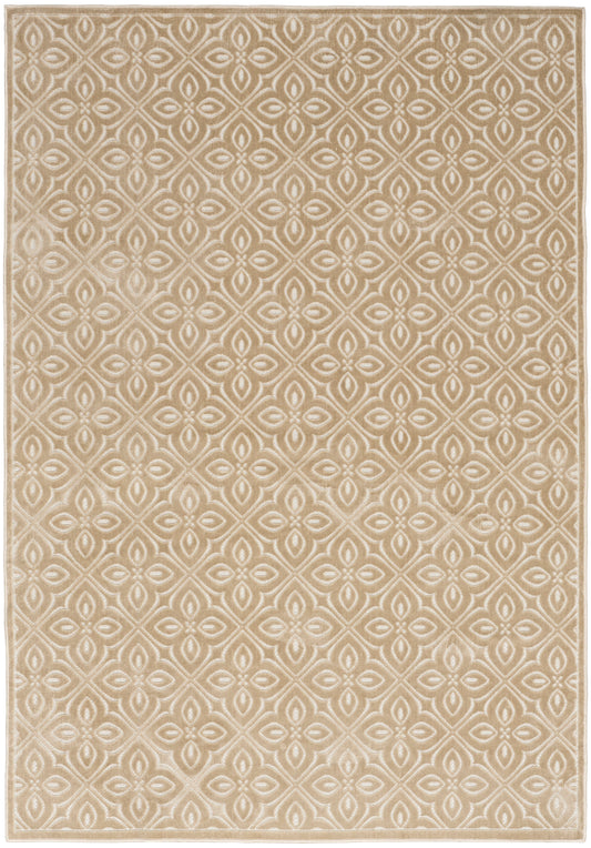 Nourison Washable Charm 5' x 7' Beige Ivory Contemporary Indoor Rug