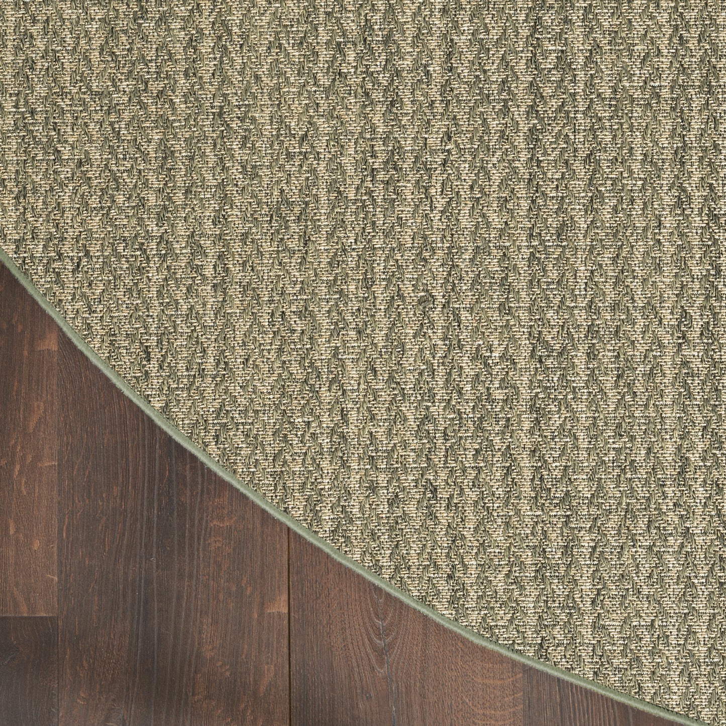 Nourison Tulum 8' x Round Olive Outdoor Rug