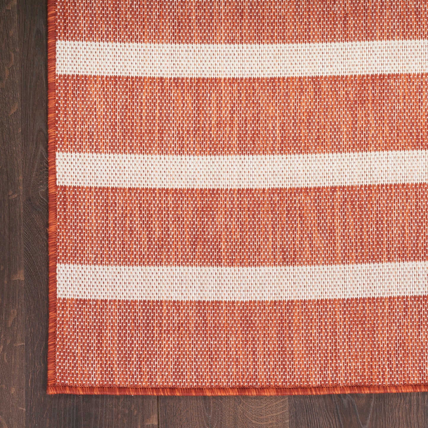 Nourison Positano 2'2" x 10' Terracotta Ivory Modern Rug