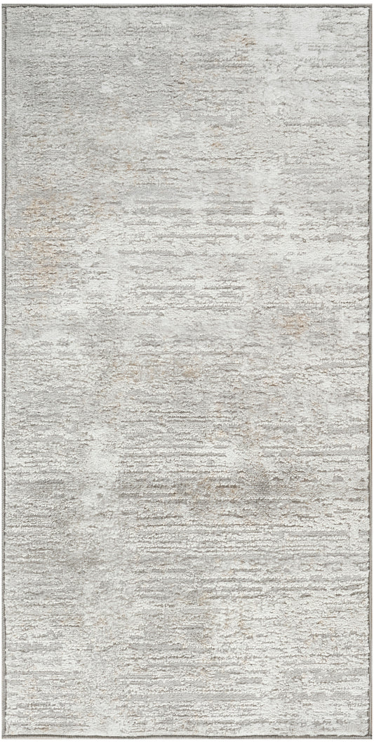 Nourison Dekor 2' x 4' Grey Modern Indoor Rug