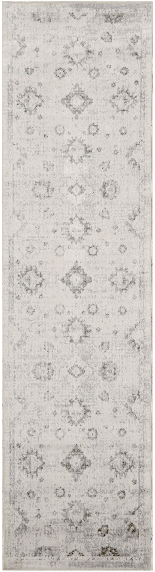 Nourison Astra Machine Washable 2' x 6' Ivory Vintage Indoor Rug