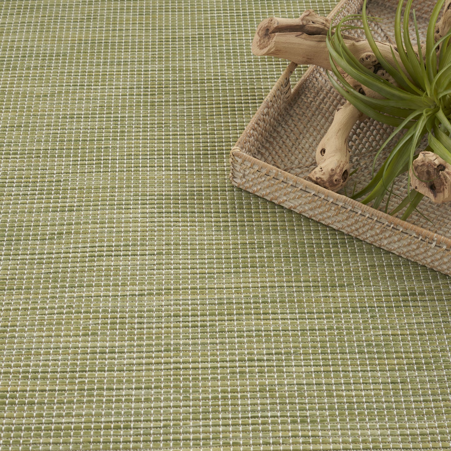 Nourison Positano 8' x Round Green Modern Rug