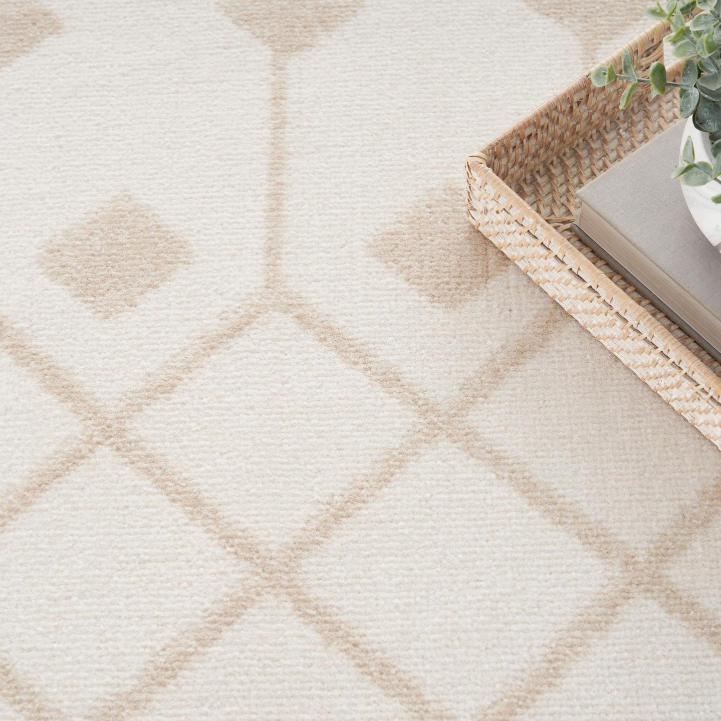 Nourison Grafix 9' x 12' Ivory Beige Bohemian Indoor Rug