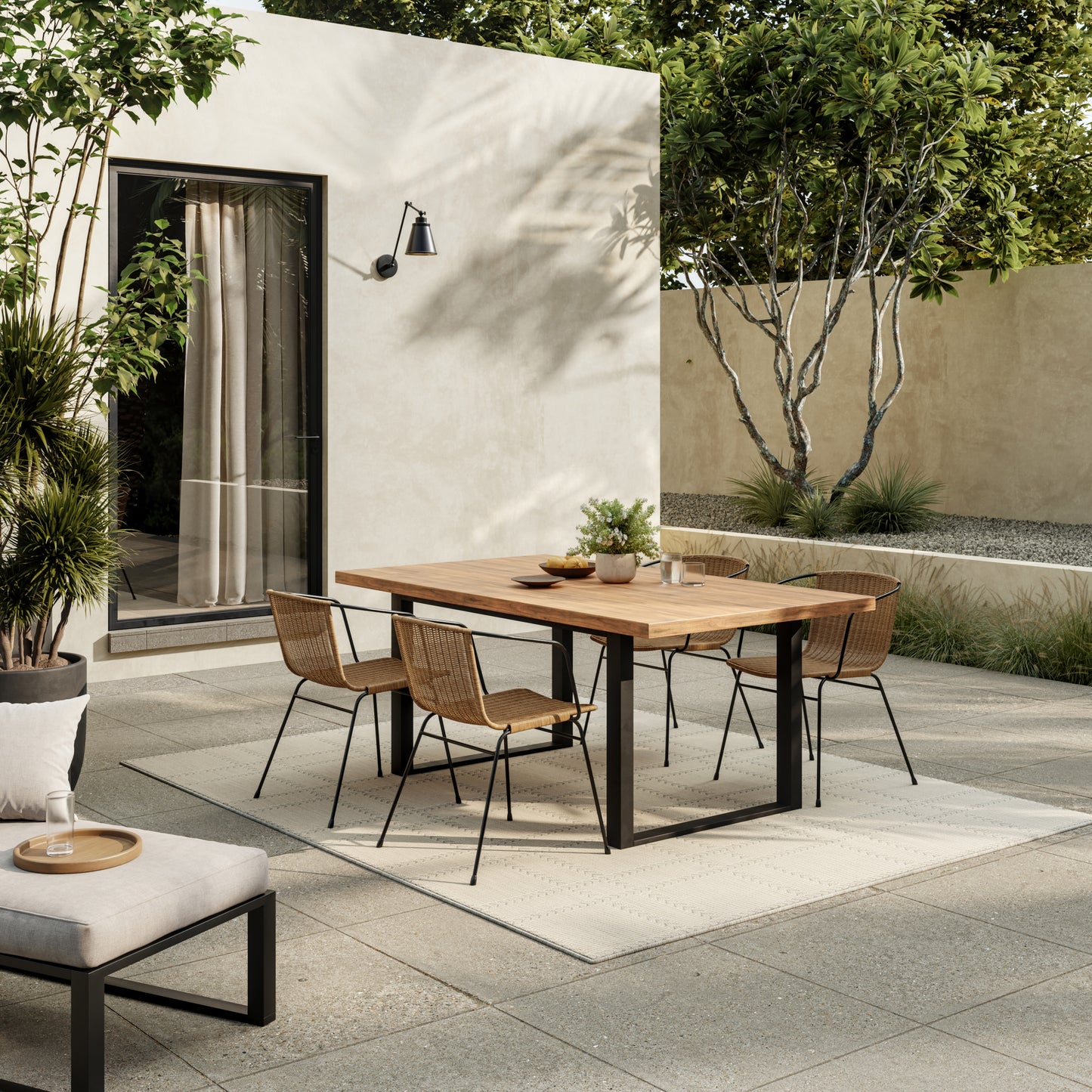 Nourison Horizon Indoor/Outdoor 4' x 6' Grey Modern Rug