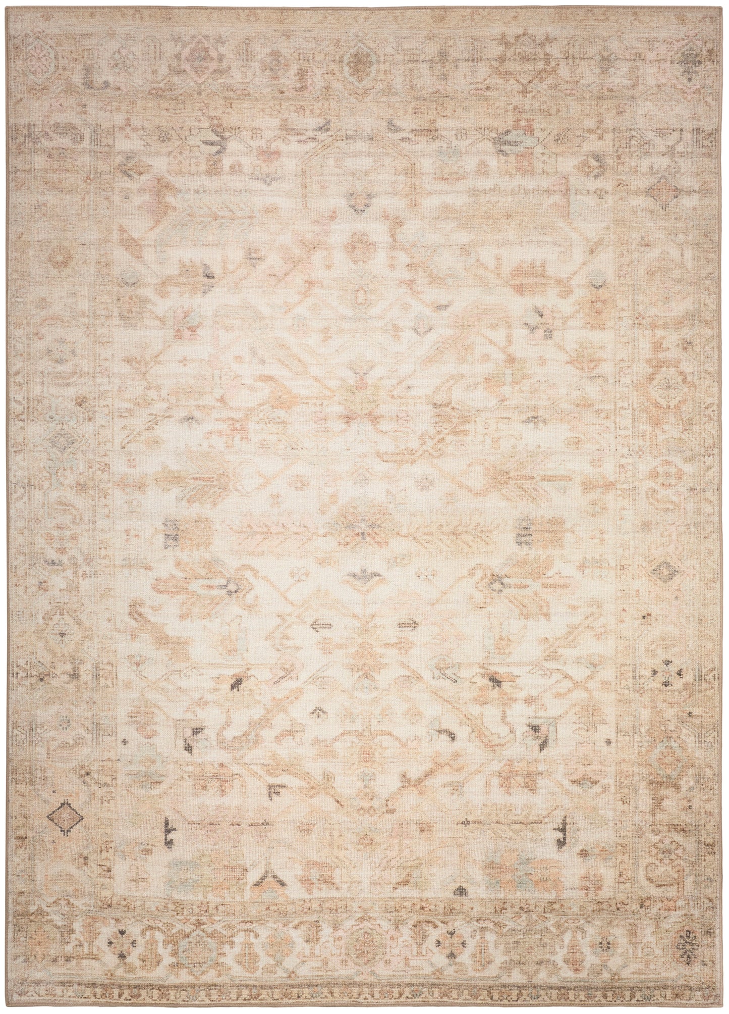 Nourison Vintage Washables 4' x 6' Beige Vintage Indoor Rug