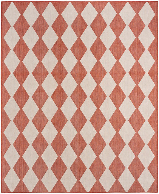 Nourison Positano 10' x 14' Terracotta Modern Rug