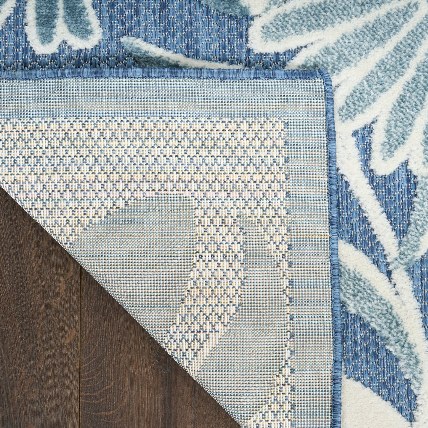 Nourison Aloha 5'3" x 7'5" Blue Outdoor Rug