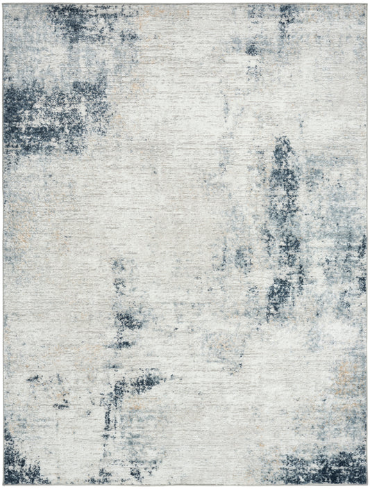 Nourison Dekor 5'3" x 7' Grey Navy Modern Indoor Rug