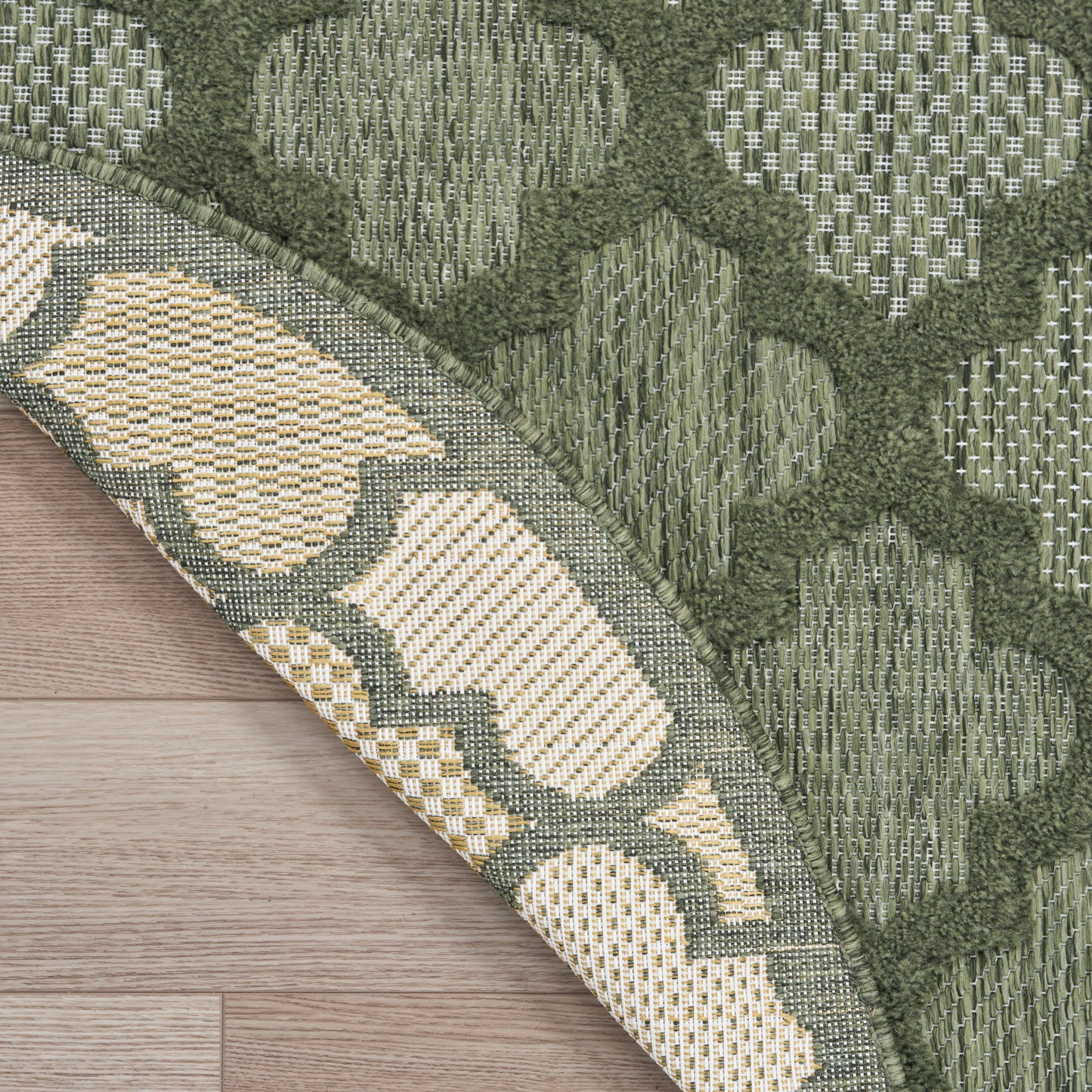 Nourison Easy Care 6' x Round Green Modern Rug