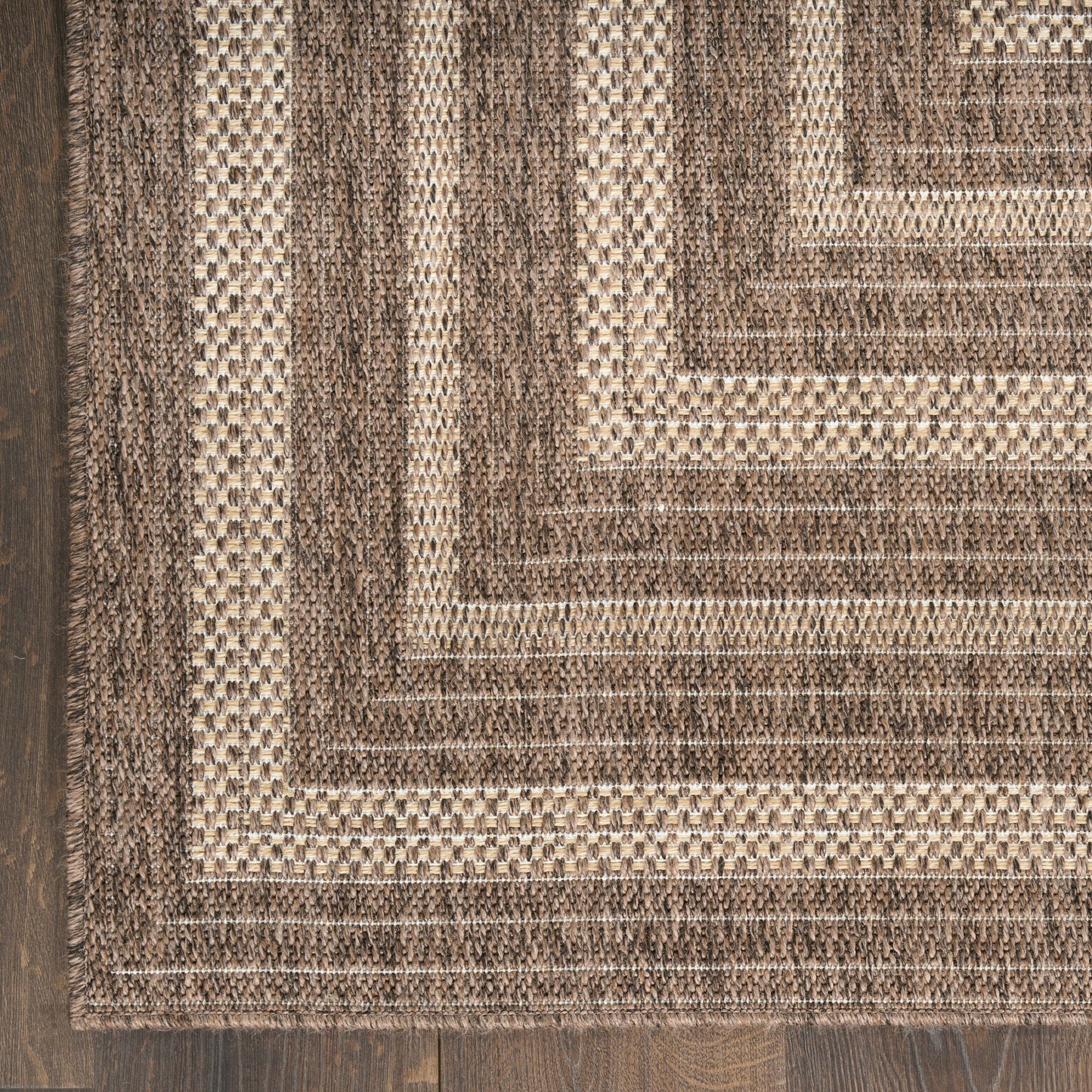 Nourison Tulum 2'2" x 8' Brown Outdoor Rug