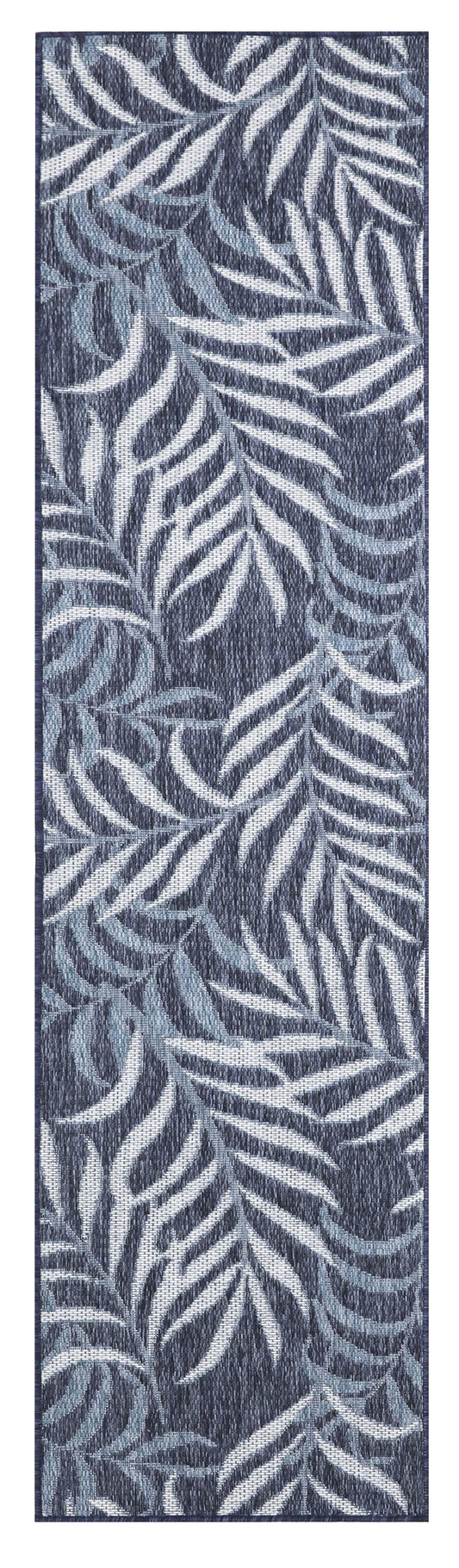 Nourison Garden Oasis 2' x 8' Navy Tropical Rug