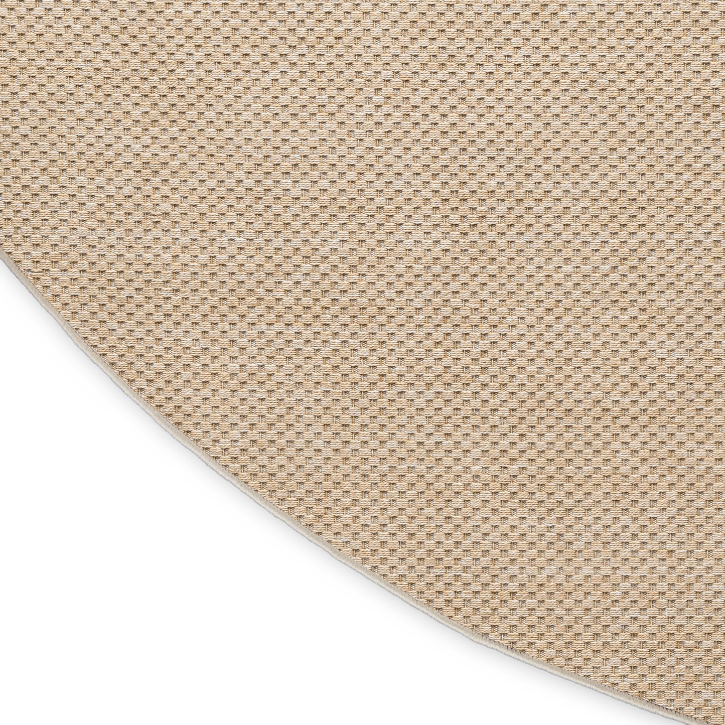 Nourison Tulum 8' x Round Taupe Outdoor Rug