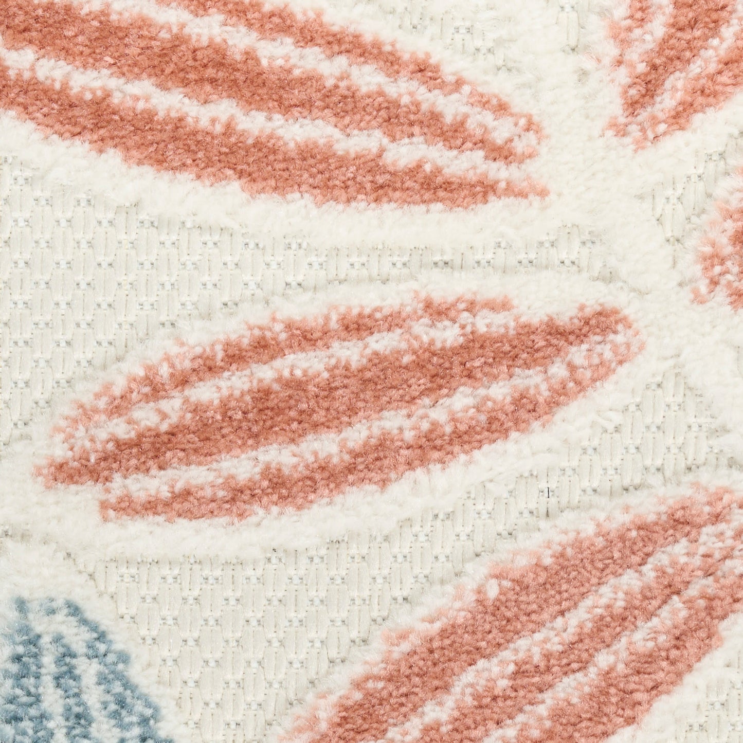 Nourison Aloha 5'3" x 7'5" Ivory Blue Modern Rug