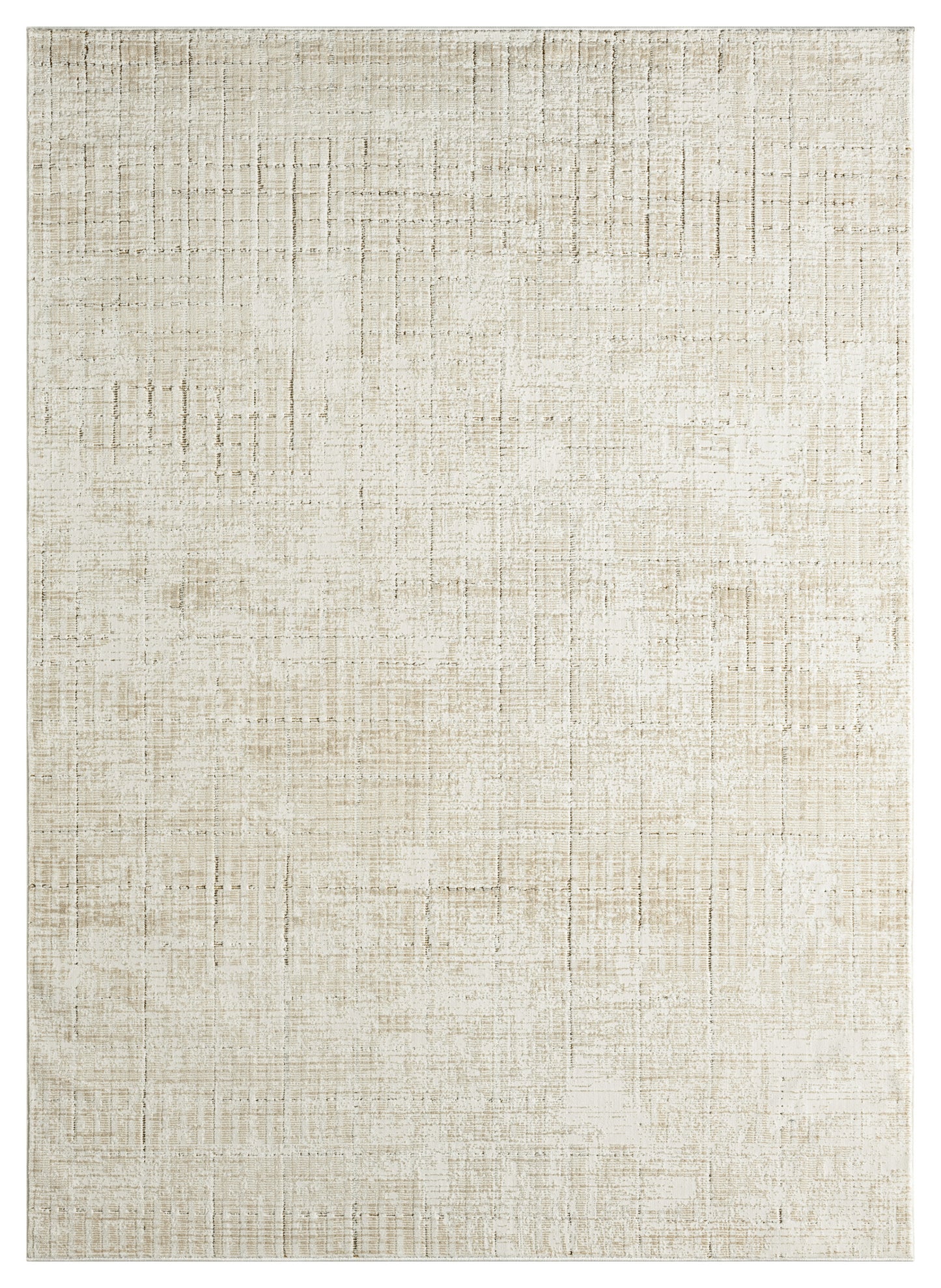 DKNY Grand Street 5'3" x 7'3" Ivory Beige Modern Indoor Rug