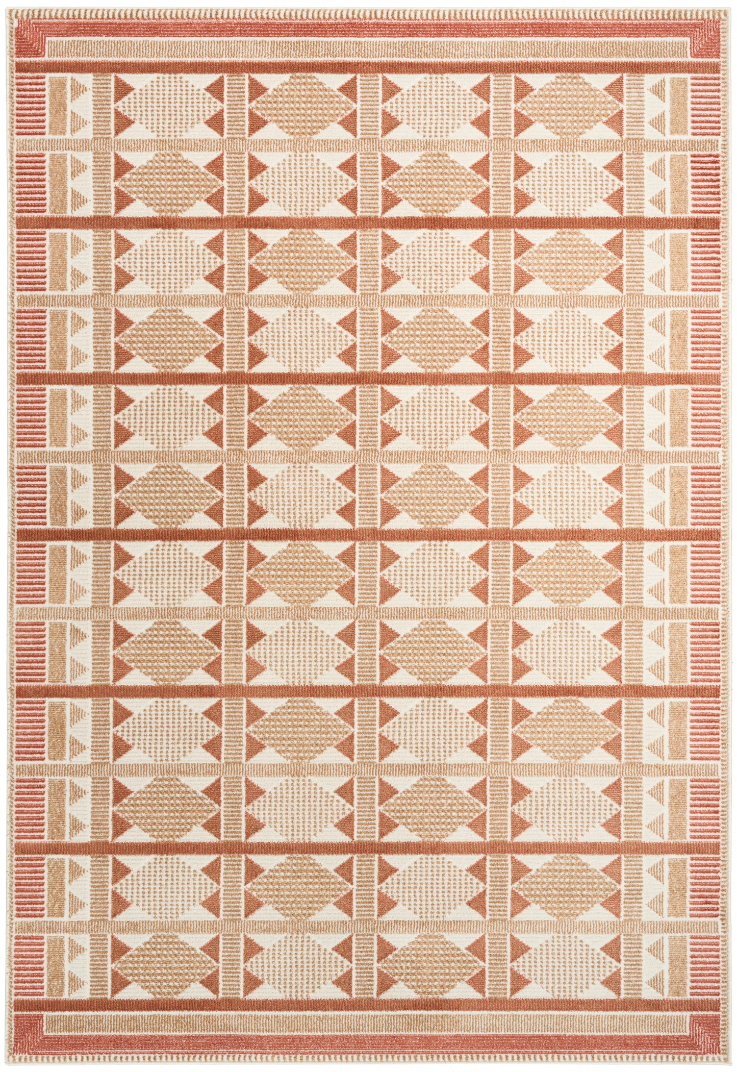 Nourison Nordic 5' x 7' Rust Modern Indoor Rug