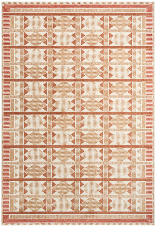 Nourison Nordic 5' x 7' Rust Modern Indoor Rug