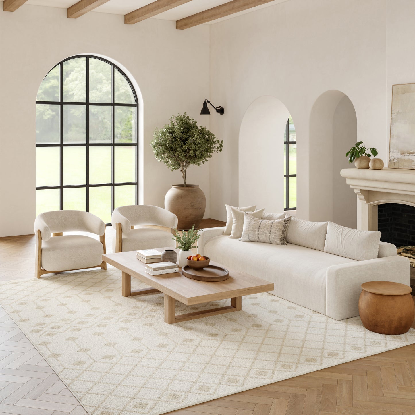 Nourison Grafix 6' x 9' Ivory Beige Bohemian Indoor Rug