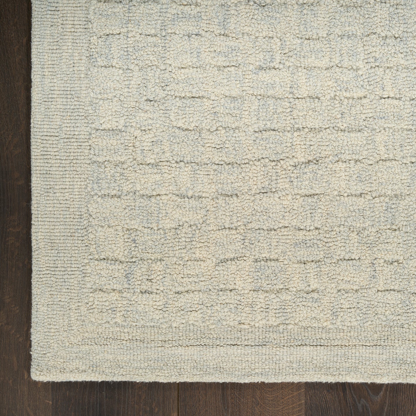 DKNY Pure Grids 5'3" x 7'3" Light Blue Contemporary Indoor Rug