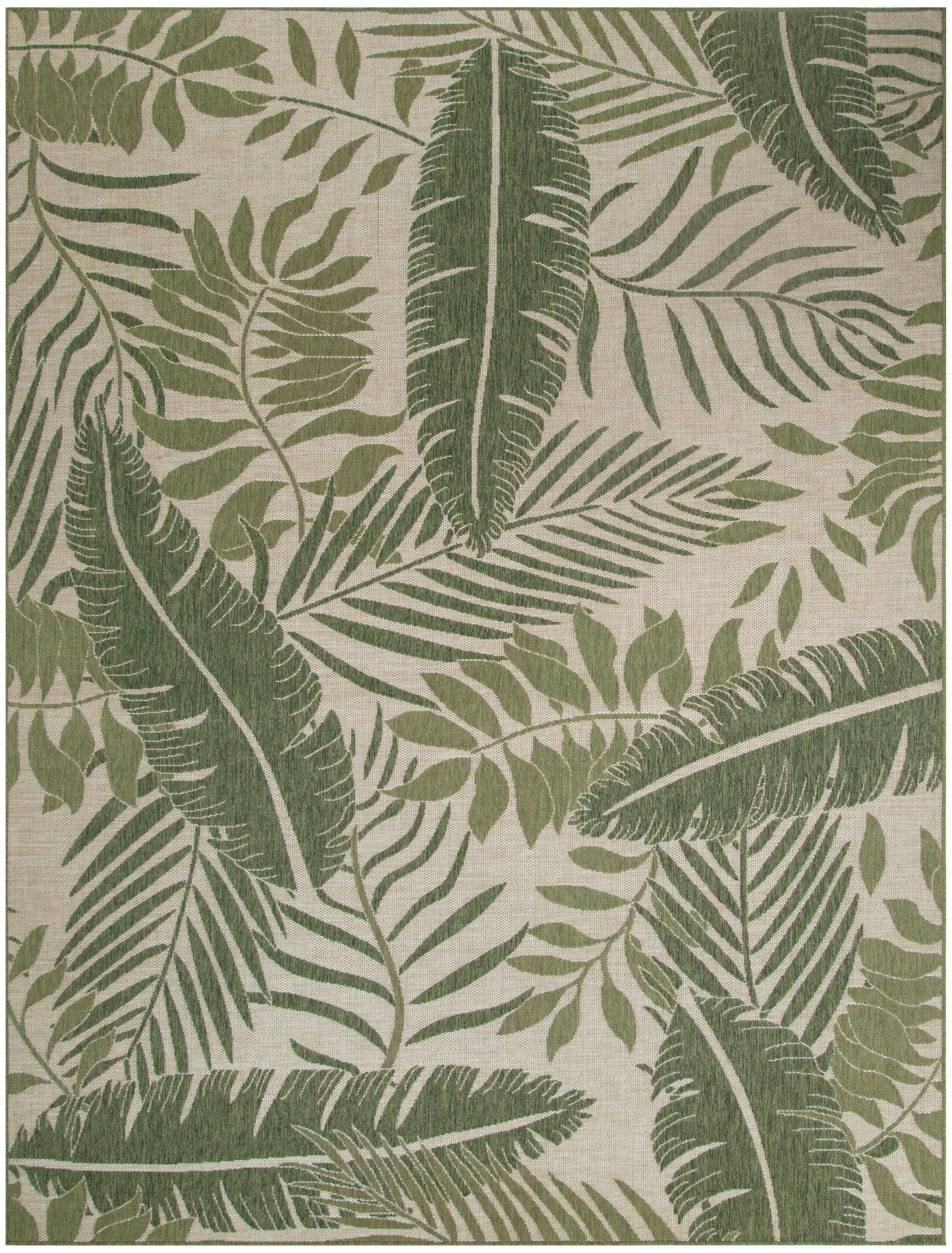 Nourison Garden Oasis 10' x 14' Ivory Green Outdoor Rug