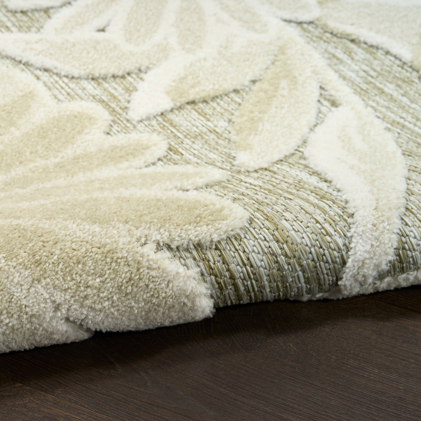 Nourison Aloha 5'3" x 7'5" Ivory Sage Outdoor Rug