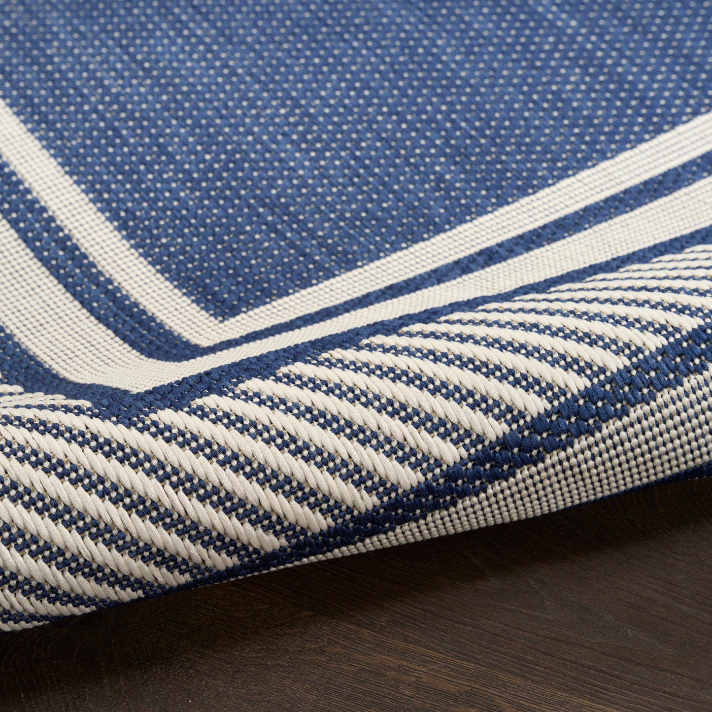 Nourison Horizon Indoor/Outdoor 9' x 12' Navy Modern Rug