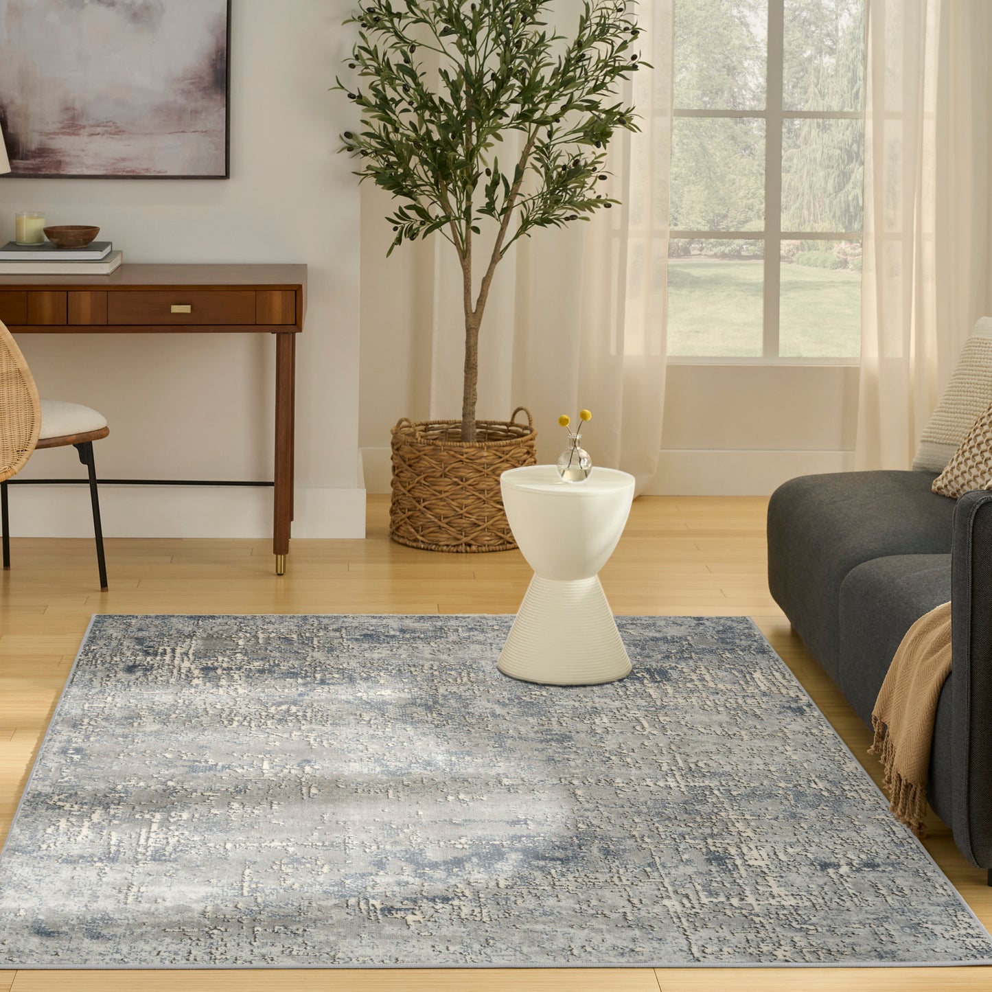 Nourison Quarry 6' x 9' Dark Grey Modern Indoor Rug