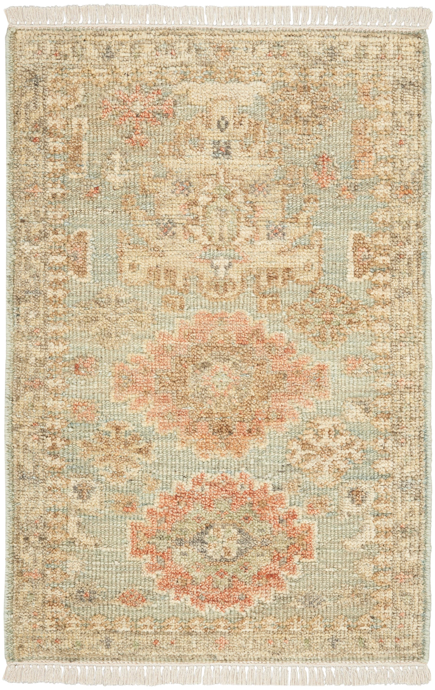 Nourison Heritage Vine 2' x 3' Light Blue Vintage Indoor Rug