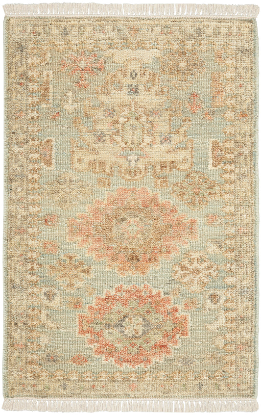 Nourison Heritage Vine 2' x 3' Light Blue Vintage Indoor Rug