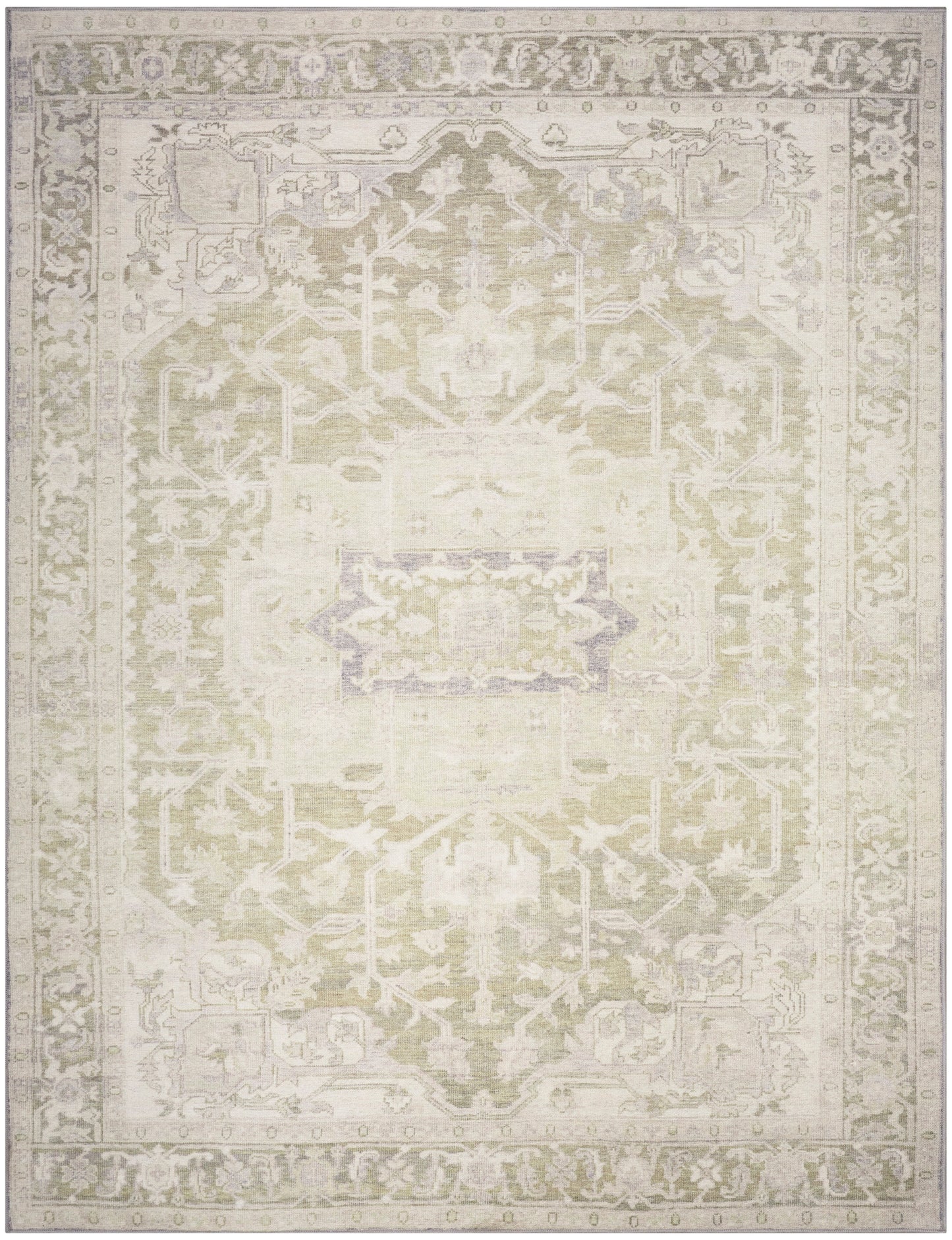 Nourison Vintage Washables 9'10" x 13'2" Green Vintage Indoor Rug