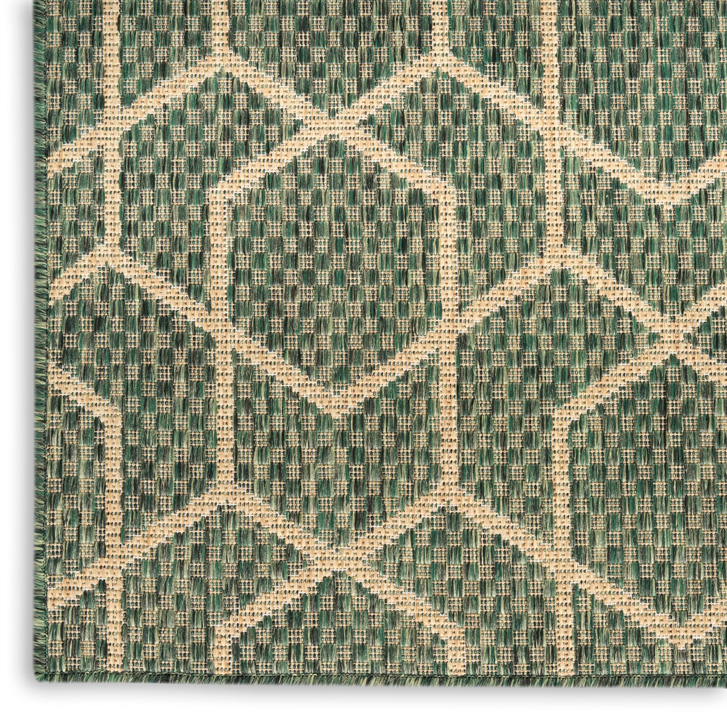 Nourison Horizon Indoor/Outdoor 9' x 12' Green Modern Rug