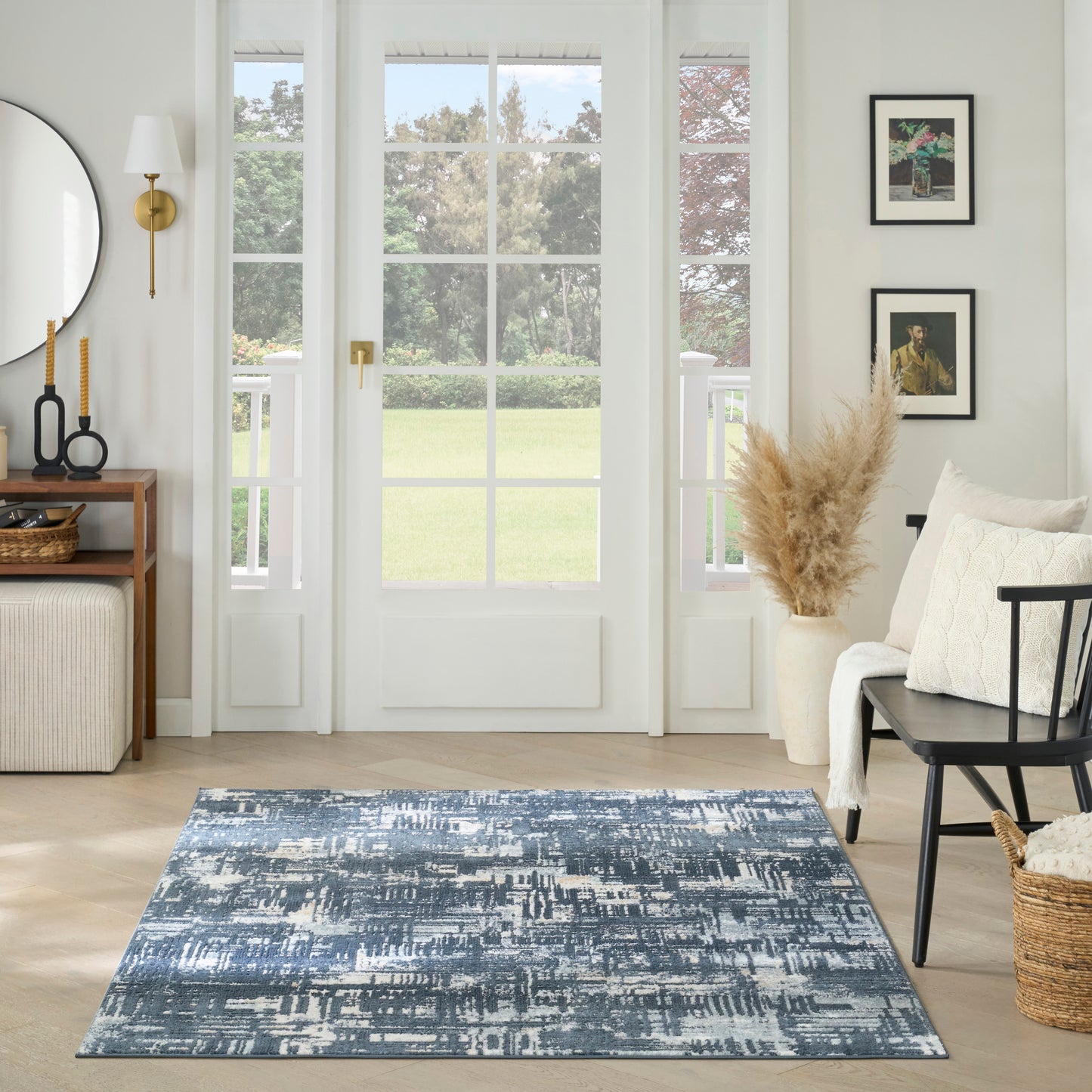 Nourison Dekor 4' x 6' Slate Modern Indoor Rug