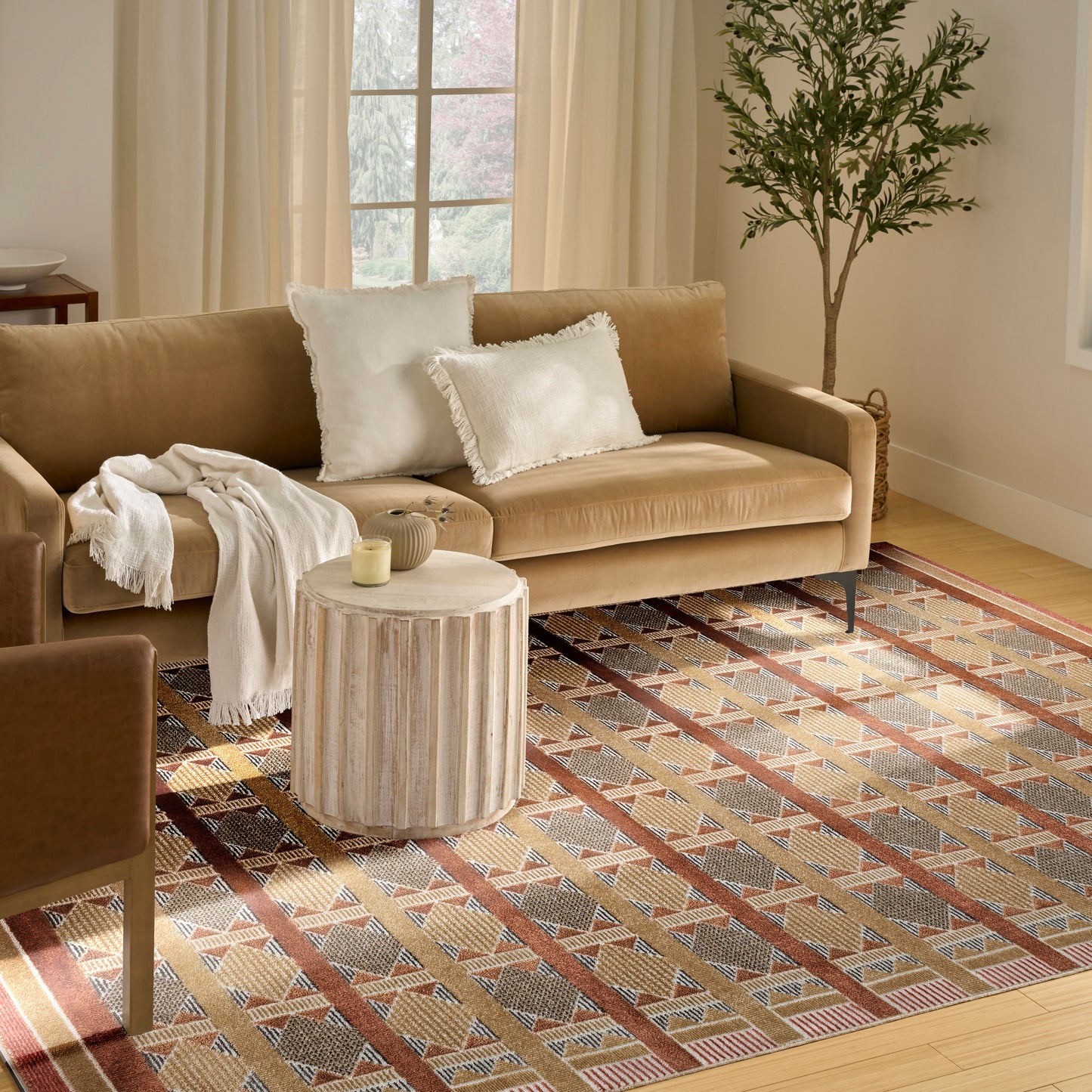 Nourison Nordic 8' x 10' Rust Multicolor Modern Indoor Rug