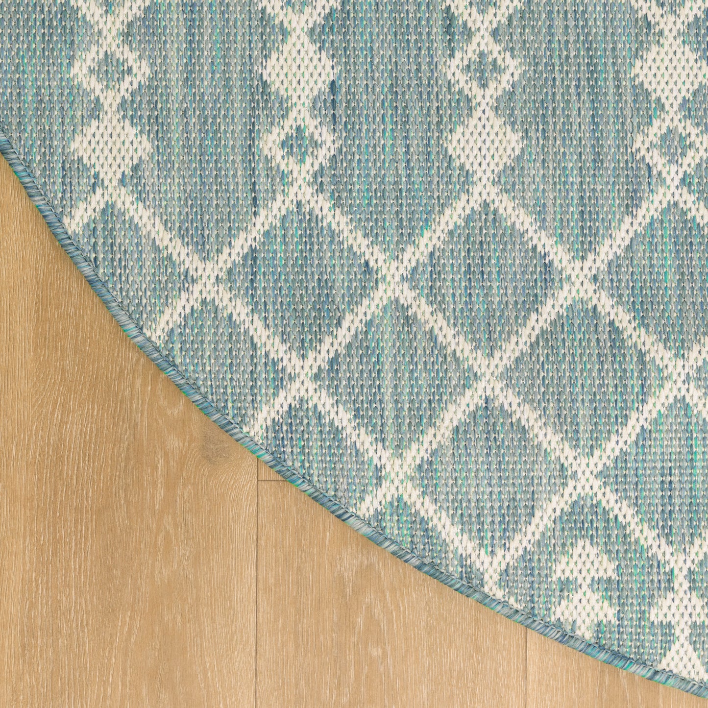 Nourison Positano 8' x Round Aqua Modern Rug