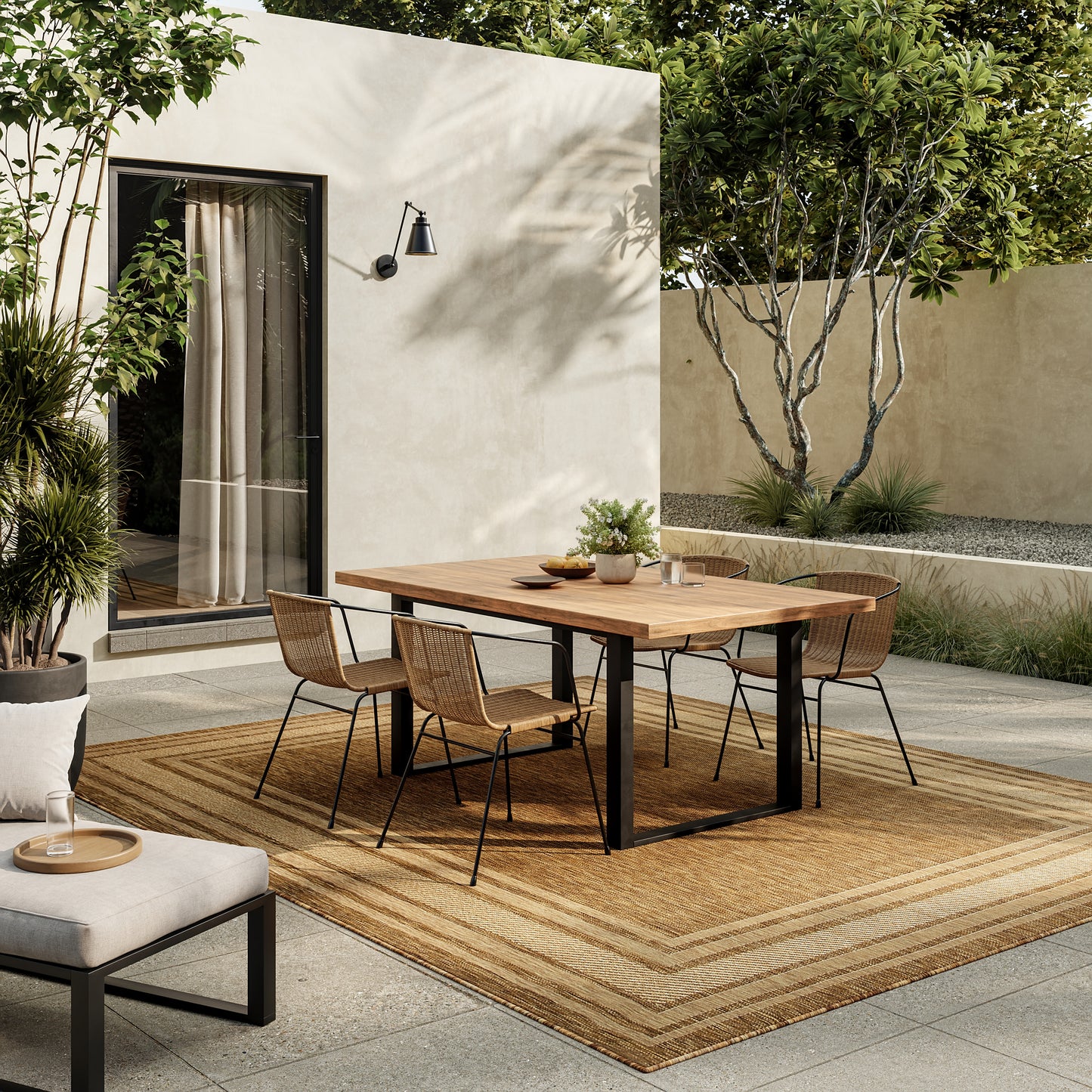 Nourison Horizon Indoor/Outdoor 6' x 9' Natural Modern Rug