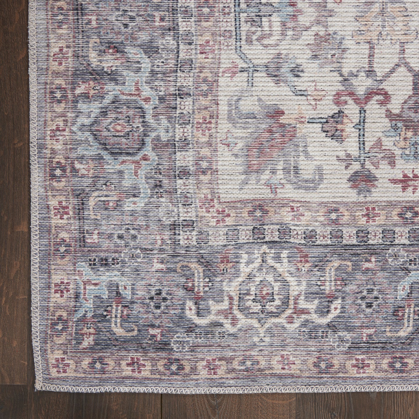 Nourison New Concept Washables 2' x 3'9" Grey Vintage Indoor Rug